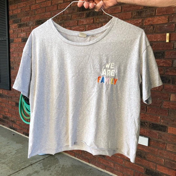 Junk Food Clothing Tops - Cropped Gray T Shirt